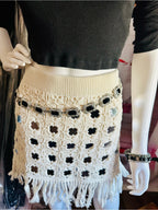 Le Superbe Gypset Crochet Mirrored Mini Skirt