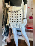 Le Superbe Gypset Crochet Mirrored Mini Skirt