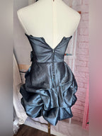 Vintage Y2K Masquerade Strapless Bubble Hem Prom Dress