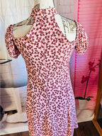 Alexis Pink Floral Print Midi Dress