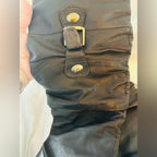 Charles David Brown Heeled Boots with Buckle Detail