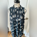 Sleeveless Mock Neck Smocked Midi Dress by Joie