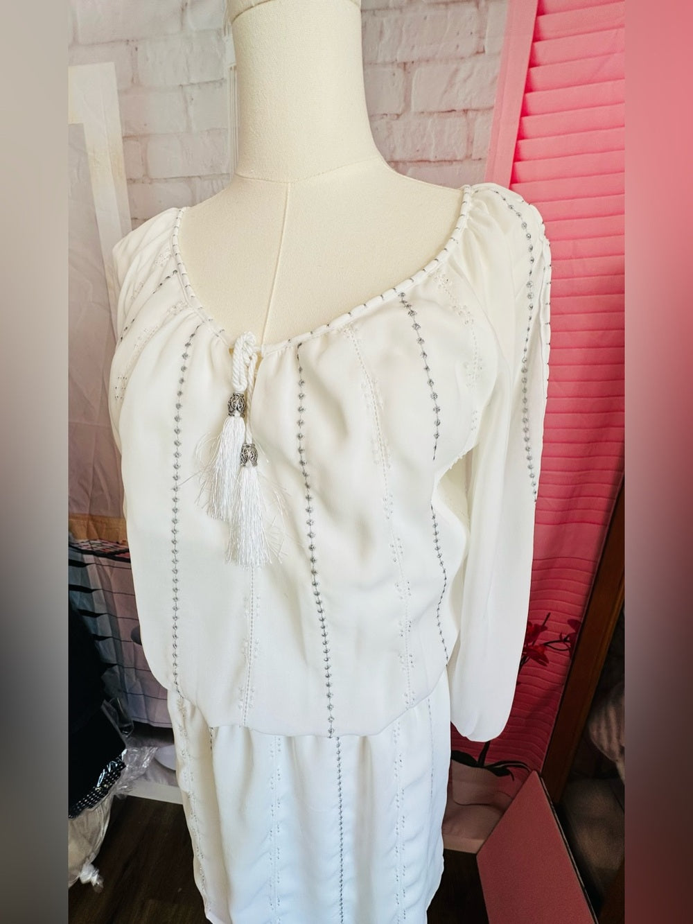 White House Black Market Smocked Blouson Dress