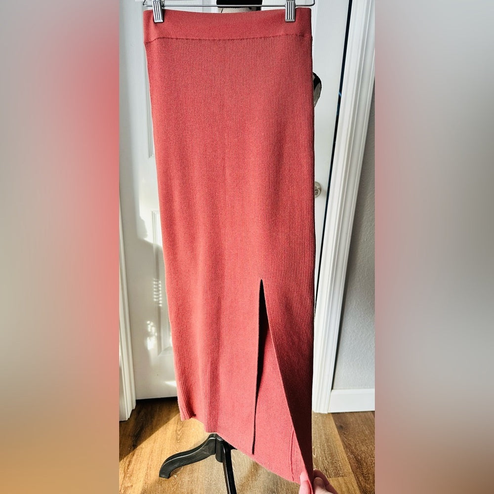 Babaton Terracotta Pencil Skirt