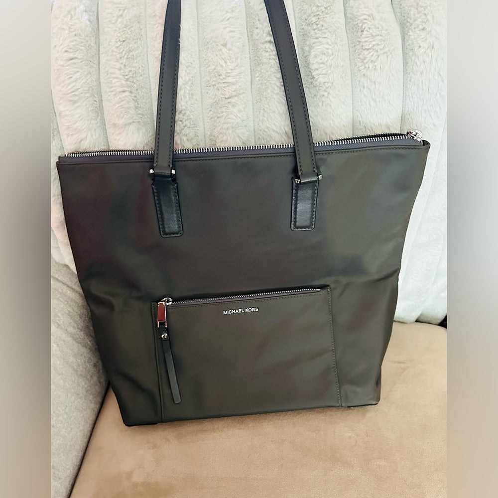 Michael Kors Sage Gray Nylon Tote Bag + COA