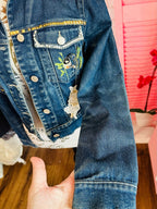 Vintage Paris Blues Embroidered Denim Jacket