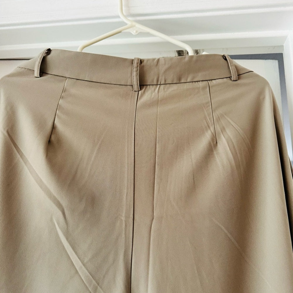 Swept Away With You Taupe Tailored Wide Leg Pants