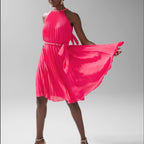White House Black Market Pleated Halter Dress