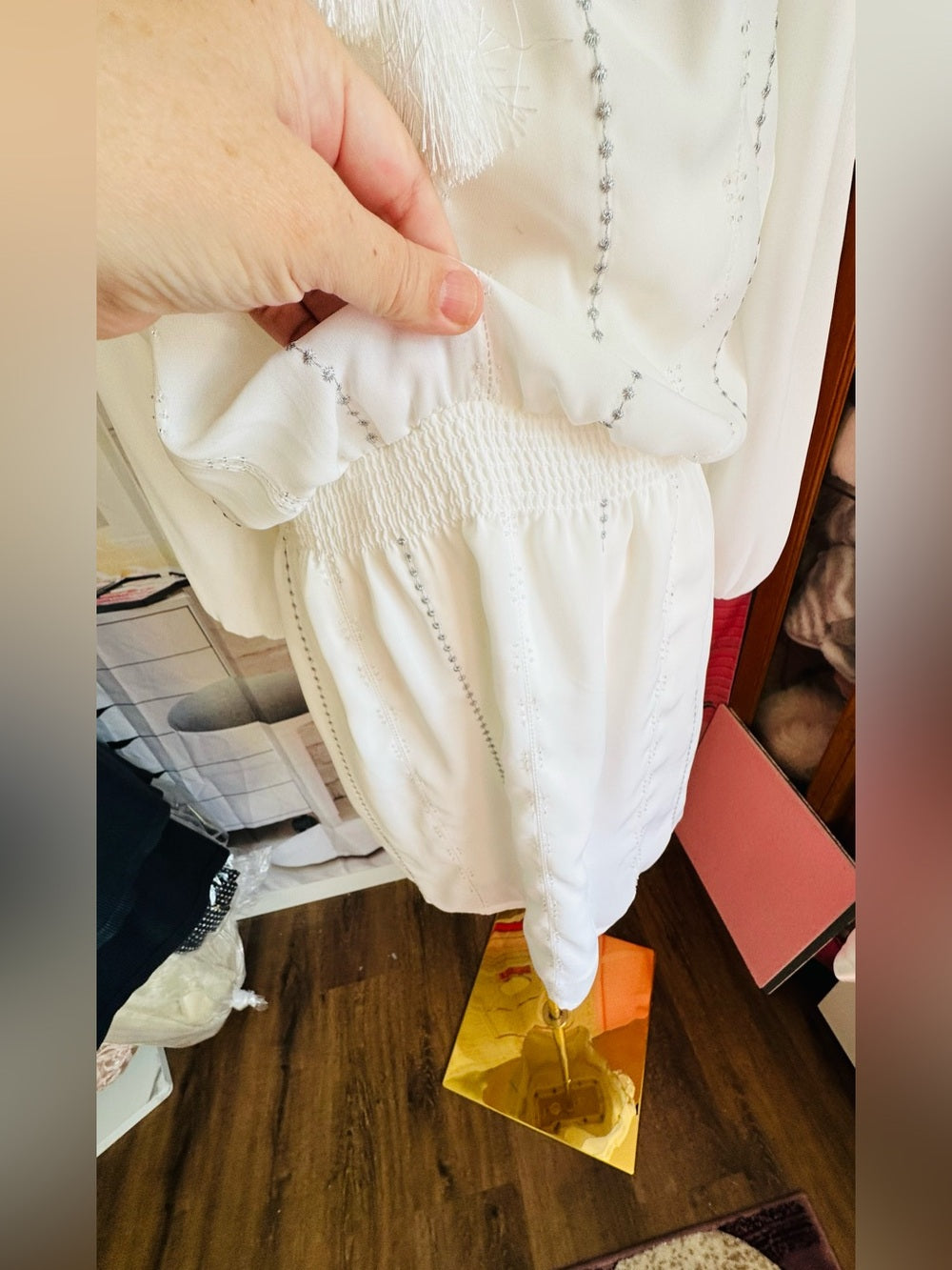 White House Black Market Smocked Blouson Dress