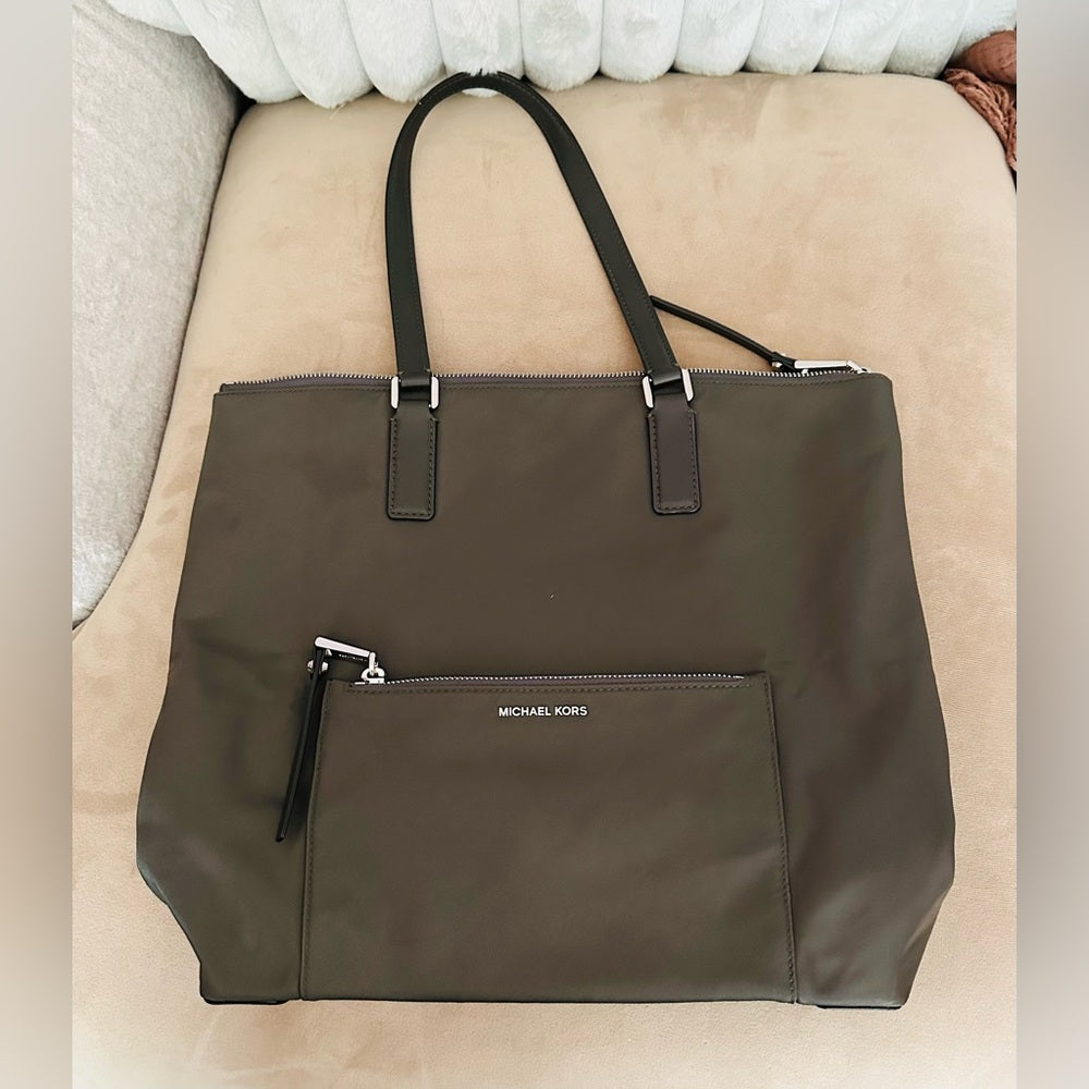 Michael Kors Sage Gray Nylon Tote Bag + COA