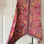 INC International Concepts Pink and Brown Paisley Midi Skirt