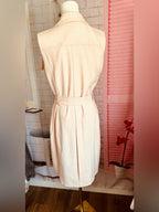 Calvin Klein Blush Pink Sleeveless Moto Zip Front Sheath Dress – Size 10