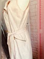 Calvin Klein Blush Pink Sleeveless Moto Zip Front Sheath Dress – Size 10
