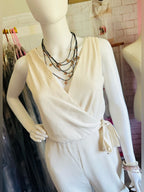 1.STATE Sleeveless Wrap Front Soft Twill Jumpsuit