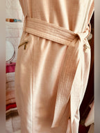 Calvin Klein Blush Pink Sleeveless Moto Zip Front Sheath Dress – Size 10