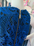 Alexia Admor Blue Guipure Lace Sheath Dress