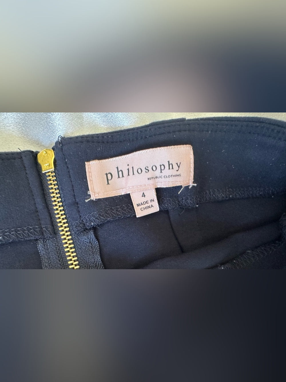 Philosophy Sleek Black Pencil Skirt