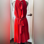 White House Black Market Pleated Halter Dress