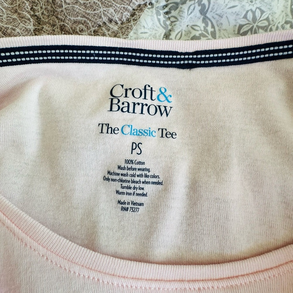 Croft & Barrow Soft Pink Long Sleeve Tee