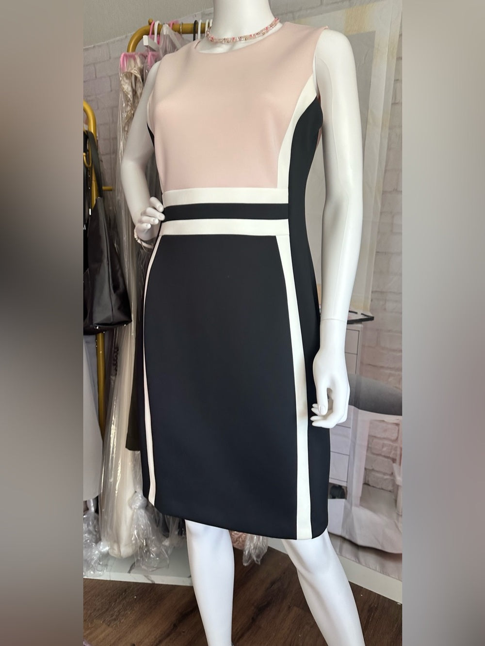 Calvin Klein Colorblock Sleeveless Sheath Dress
