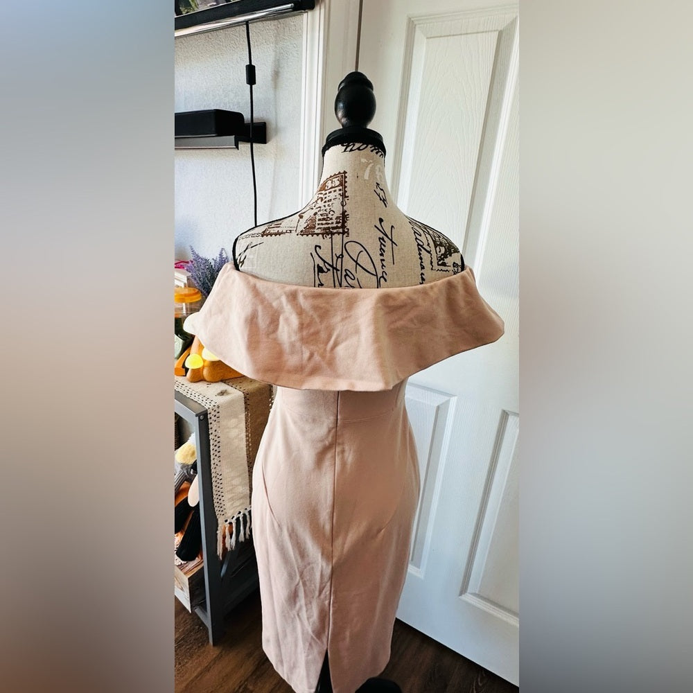 Strapless Dress in Soft Pink by Babaton
