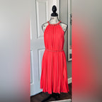 White House Black Market Pleated Halter Dress