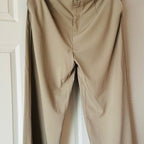Swept Away With You Taupe Tailored Wide Leg Pants