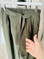 lululemon athletica Olive Green Tie-Waist Wide-Leg Pants