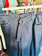White House Black Market High-Rise Belted Wide-Leg Jean