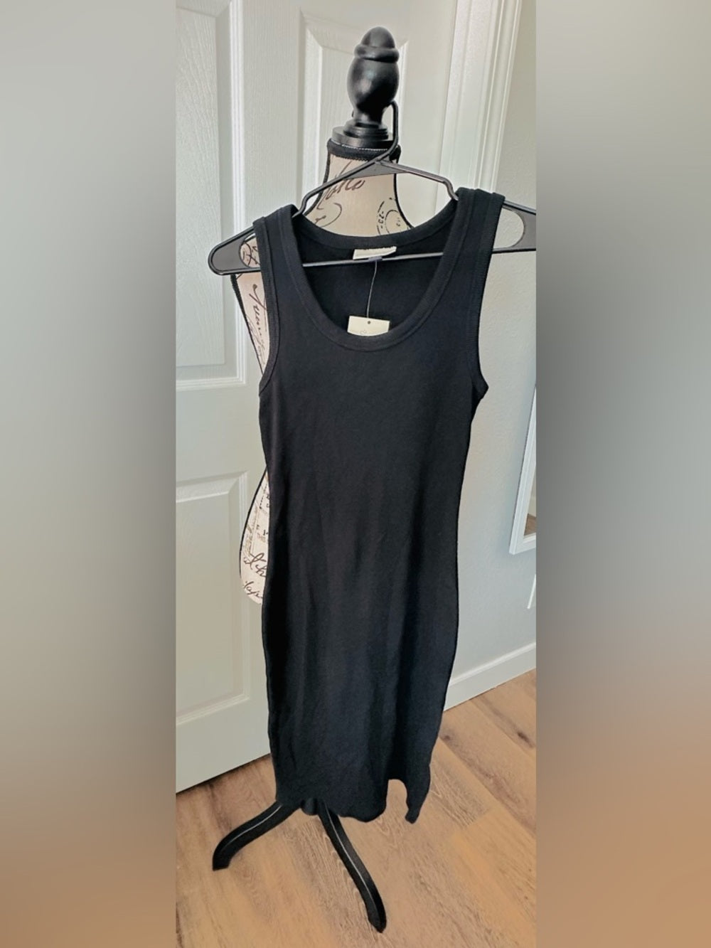 Universal Thread Black Ribbed Tank Dress