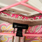 INC International Concepts Pink and Brown Paisley Midi Skirt