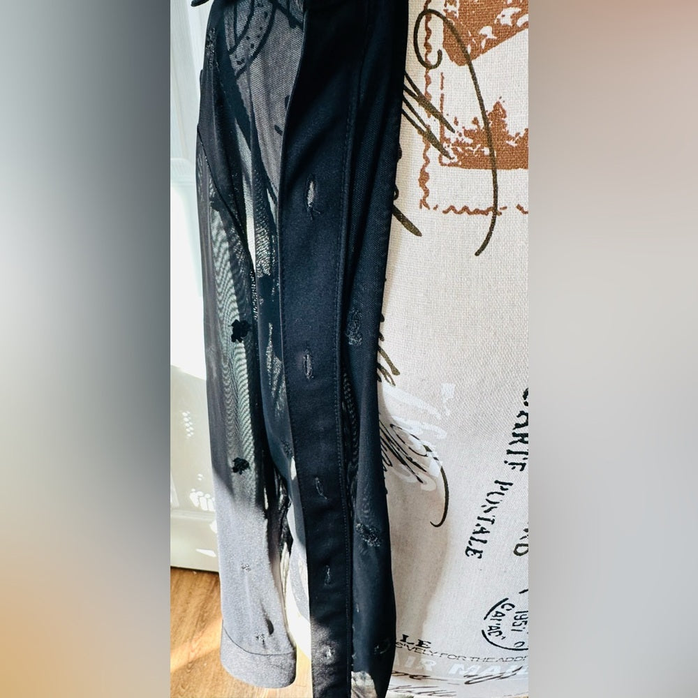 Topshop Women’s Black Sheer Blouse